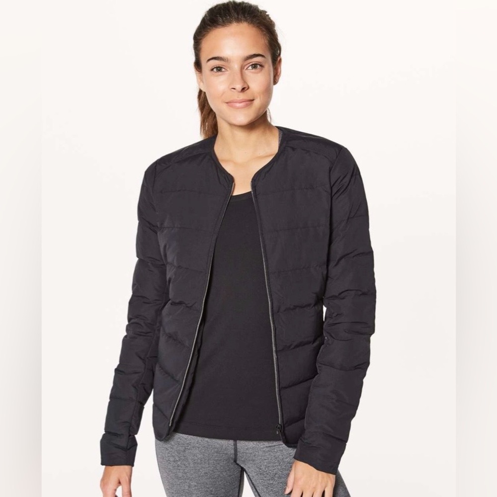 Lululemon Just Enough Puff 800 Fill Power Down Jacket in Black Size 6